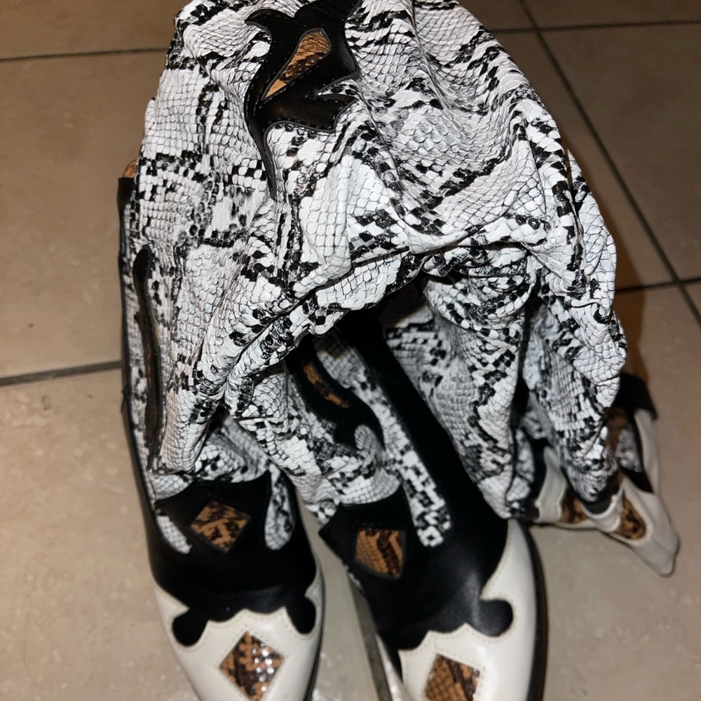 Knee high cow girl boots